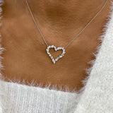 Diamond Pendant Necklace 1.6 ct White Gold