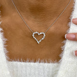 Diamond Pendant Necklace 1.6 ct White Gold