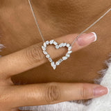 Diamond Pendant Necklace 1.6 ct White Gold