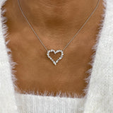 Diamond Pendant Necklace 1.6 ct White Gold