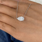Diamond Pendant Necklace 3 ct White Gold