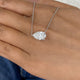 Diamond Pendant Necklace 3 ct White Gold
