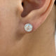 Diamond Stud Earrings 2 ct White Gold