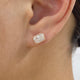 Diamond Stud Earrings 2 ct Rose Gold