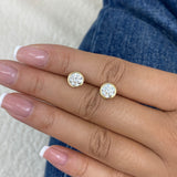 Diamond Stud Earrings 2 ct Yellow Gold