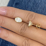 Diamond Stud Earrings 2 ct Yellow Gold