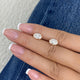 Diamond Stud Earrings 2 ct Rose Gold