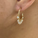 14K Yellow Gold Earrings, Round Cut Diamond Hoop Earrings, 1.6ct E/VVS2 Lab Created Diamond, Eco Friendly Diamond, Birthday Gift