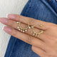 Diamond Hoop Earrings 1.6 ct Yellow Gold