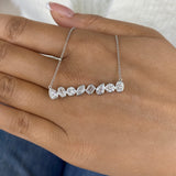 Diamond Pendant Necklace 2.1 ct White Gold
