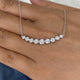 Diamond Pendant Necklace 1.6 ct White Gold