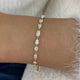 14K Yellow Gold Bracelet, Emerald;pear;oval;marquise;round Cut Diamond Tennis Bracelet, 2.9ct E/VVS2 Lab Created Diamond, Eco Friendly Diamond, Birthday Gift