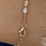 Diamond Tennis Bracelet 2.9 ct Rose Gold