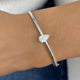 Diamond Bangle Bracelet 0.5 ct White Gold