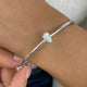 Diamond Bangle Bracelet 0.5 ct White Gold