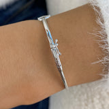 Diamond Bangle Bracelet 0.5 ct White Gold