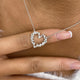 Diamond Pendant Necklace 0.9 ct White Gold
