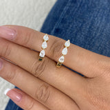 Diamond Hoop Earrings 1.4 ct Yellow Gold