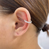 Diamond Cuff Single Earring 0.7 ct TCW, White Gold