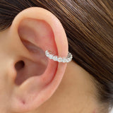 Diamond Cuff Single Earring 0.6 ct TCW, White Gold