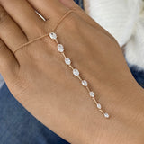 Diamond Lariat Necklace 1.6 ct Rose Gold