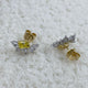 Diamond Stud Earrings 2.6 ct Yellow Gold