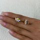 Diamond Stud Earrings 2.6 ct Yellow Gold