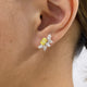 Diamond Stud Earrings 2.6 ct Yellow Gold