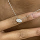 Minimalist Necklace 1 ct TCW , Solid Gold 14k