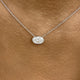 Minimalist Necklace 1 ct TCW , Solid Gold 14k