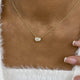 Minimalist Necklace 1 ct TCW , Solid Gold 14k