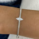 Minimalistic Bracelet 0.8 ct TCW , Solid Gold 14k