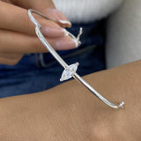 Minimalistic Bracelet 0.8 ct TCW , Solid Gold 14k