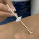 Minimalistic Bracelet 0.8 ct TCW , Solid Gold 14k