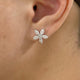 Post-On Stud Earrings 1.8 ct TCW , Solid Gold 14k