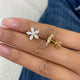 Post-On Stud Earrings 1.8 ct TCW , Solid Gold 14k