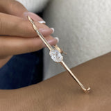 Sleek Bracelet 1 ct TCW , Solid Gold 14k