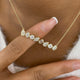Bar Necklace 2.1 ct TCW , Solid Gold 14k