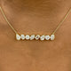Bar Necklace 2.1 ct TCW , Solid Gold 14k