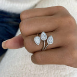 Halo Band Ring 1.4ct TCW, 14K Gold