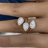 Band Ring 1.4 ct TCW , Solid Gold 14k
