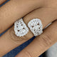 Openwork Band Ring 2.5 ct TCW , Solid Gold 14k