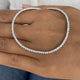 Choker Tennis Necklace 2.5 ct TCW , Solid Gold 14k