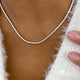 Choker Tennis Necklace 2.5 ct TCW , Solid Gold 14k