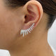 Wing Climber Earrings 1.8 ct TCW , Solid Gold 14k