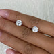 Solitaire Stud Earrings 3 ct TCW , Solid Gold 14k
