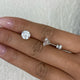 Solitaire Stud Earrings 4 ct TCW , Solid Gold 14k
