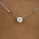 Solitaire Necklace 1 ct TCW , Solid Gold 14k