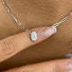 Solitaire Necklace 1 ct TCW , Solid Gold 14k