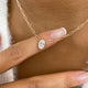 1ct Oval Diamond Choker, Solid Gold 14k